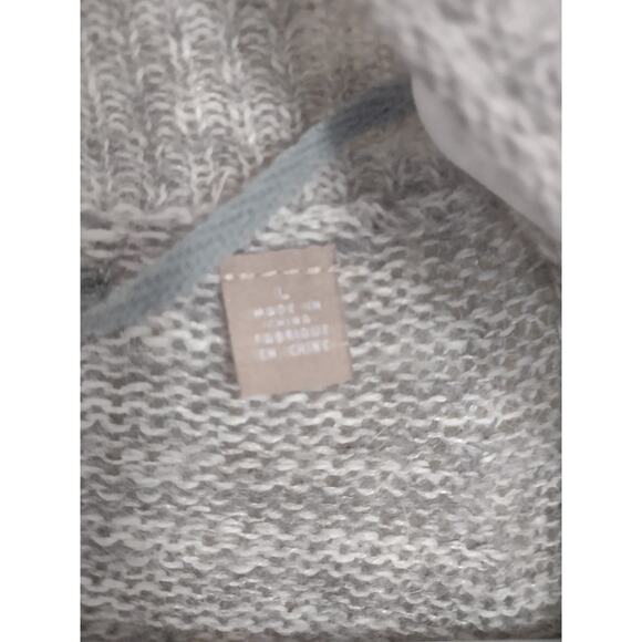 Knitted & Knotted Gray Oversized Cardigan Sweater Alpaca Blend Large Classic - Picture 6 of 7